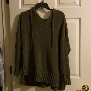 AERIE KNIT SWEATER HOODIE